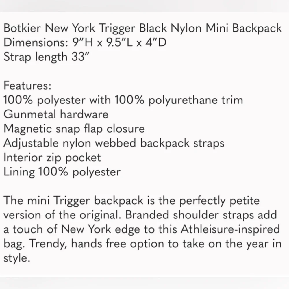 Botkier New York Mini Trigger Backpack